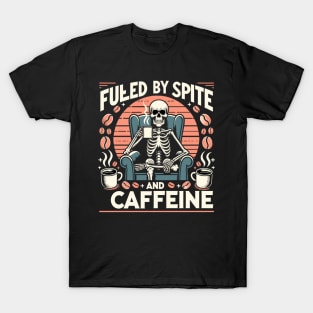 Special "Fueled by spite and caffeine" Design T-Shirt